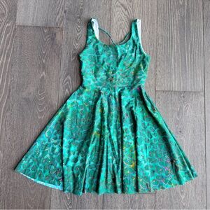 Exotica Poison Ivy Jag Silky Reversible Comfort Crop Mini Dress in Green